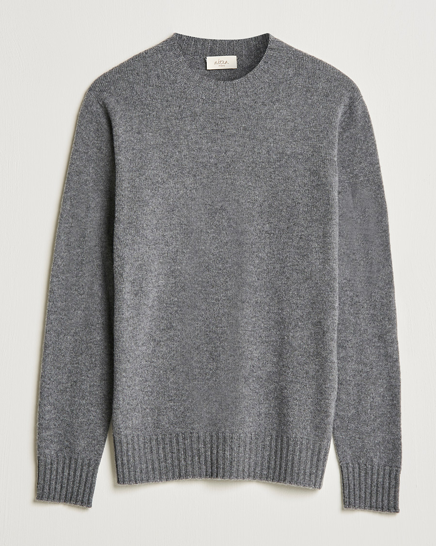 Men | Sweaters & Knitwear | Altea | Wool/Cashmere Crew Neck Sweater Heather Grey