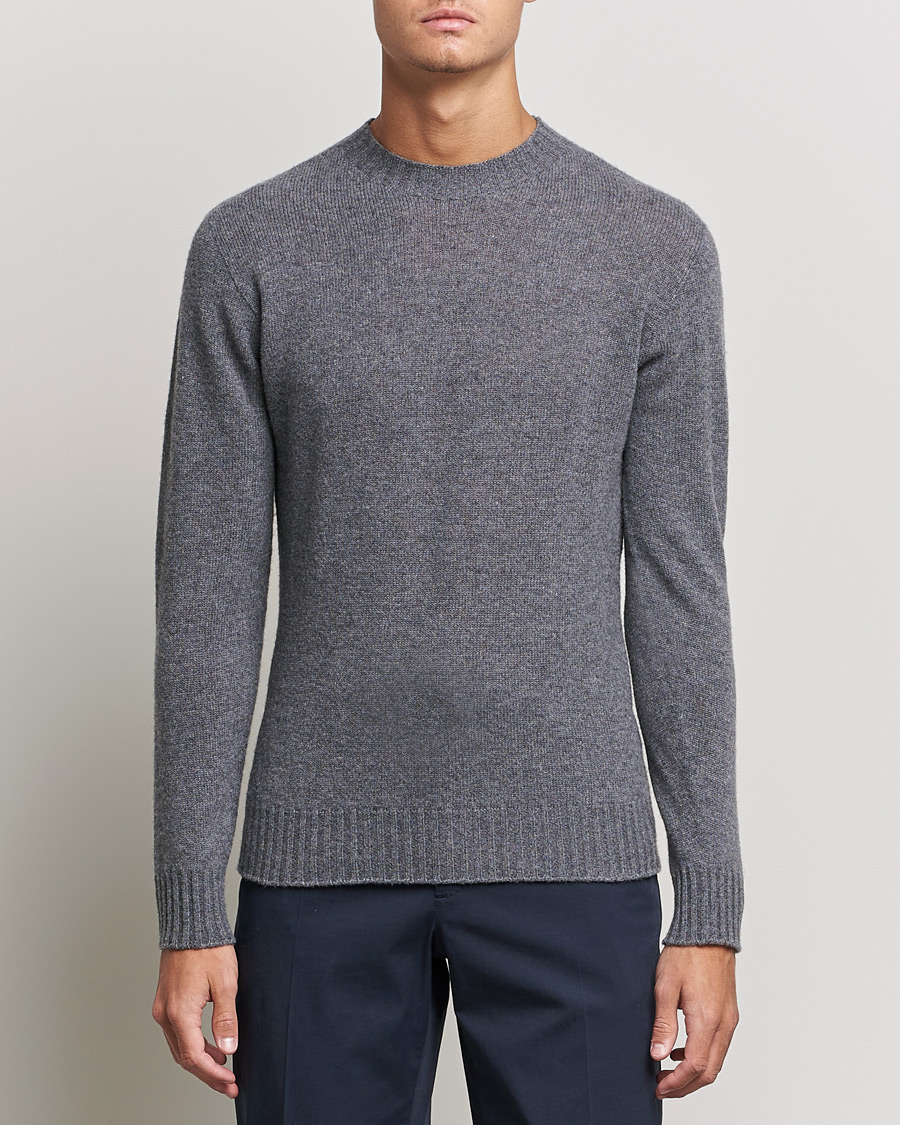 Men | Sweaters & Knitwear | Altea | Wool/Cashmere Crew Neck Sweater Heather Grey