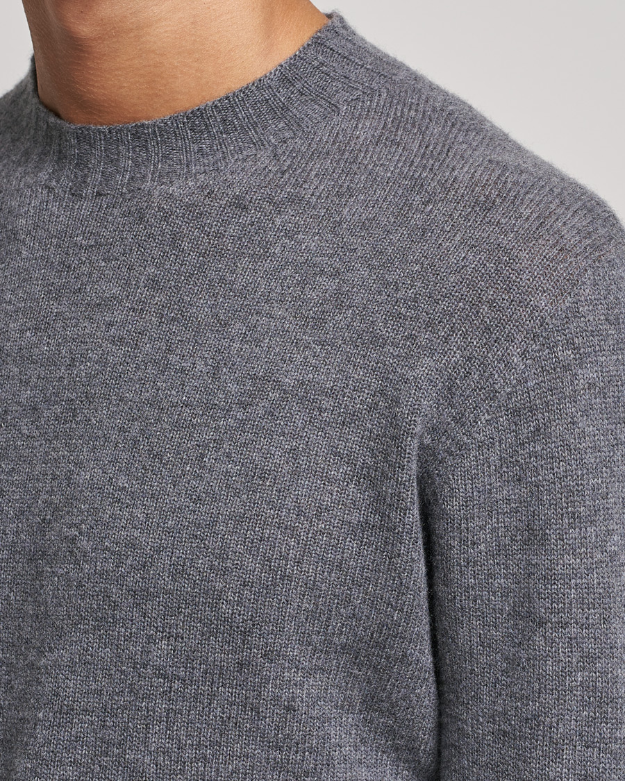 Men | Sweaters & Knitwear | Altea | Wool/Cashmere Crew Neck Sweater Heather Grey