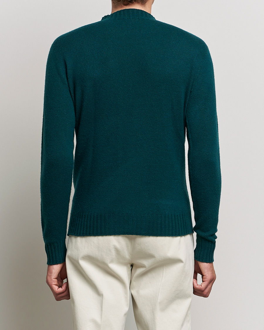 Men | Sweaters & Knitwear | Altea | Wool/Cashmere Crew Neck Sweater Bottle Green