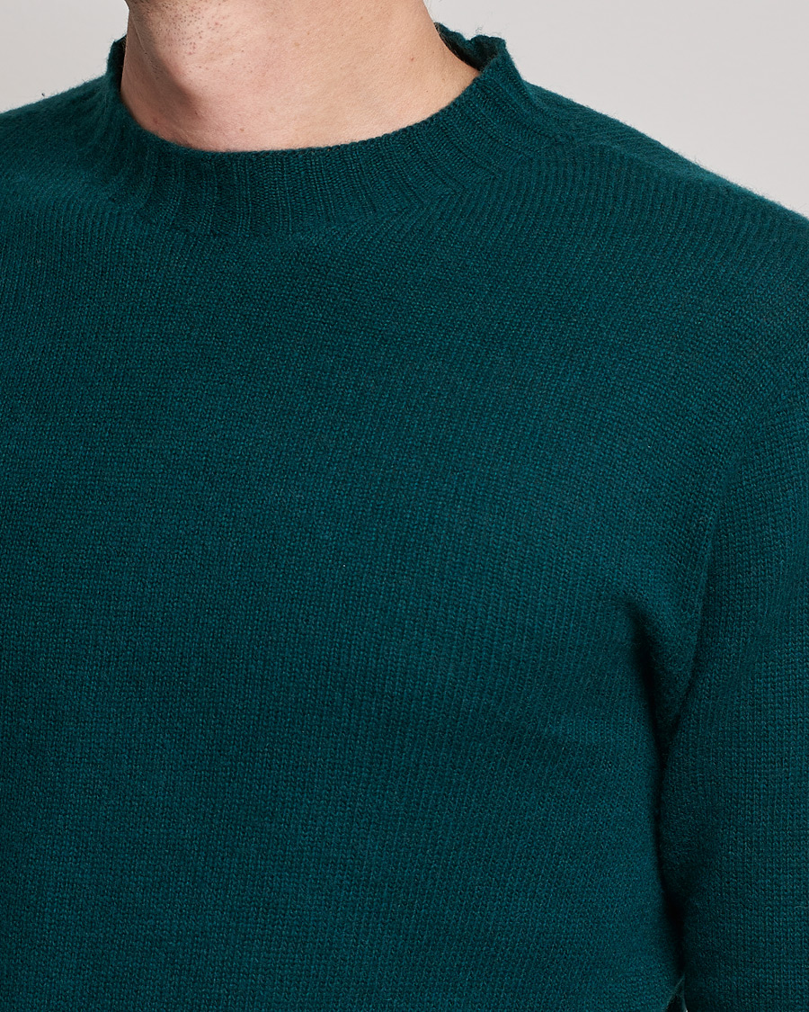 Men | Sweaters & Knitwear | Altea | Wool/Cashmere Crew Neck Sweater Bottle Green