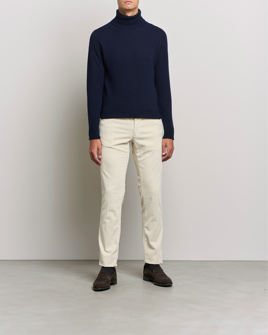 Men | Sweaters & Knitwear | Altea | Wool/Cashmere Turtleneck Sweater Navy
