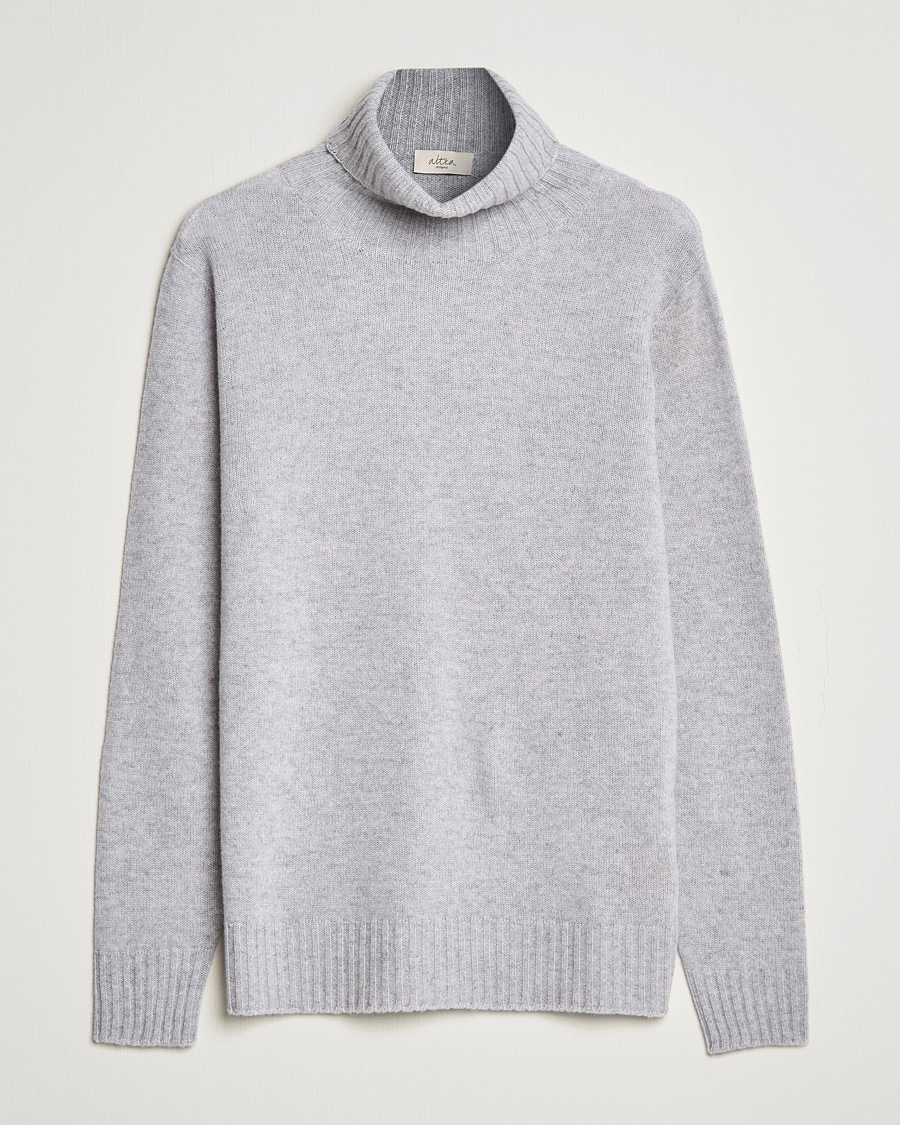 Men |  | Altea | Wool/Cashmere Turtleneck Sweater Light Grey