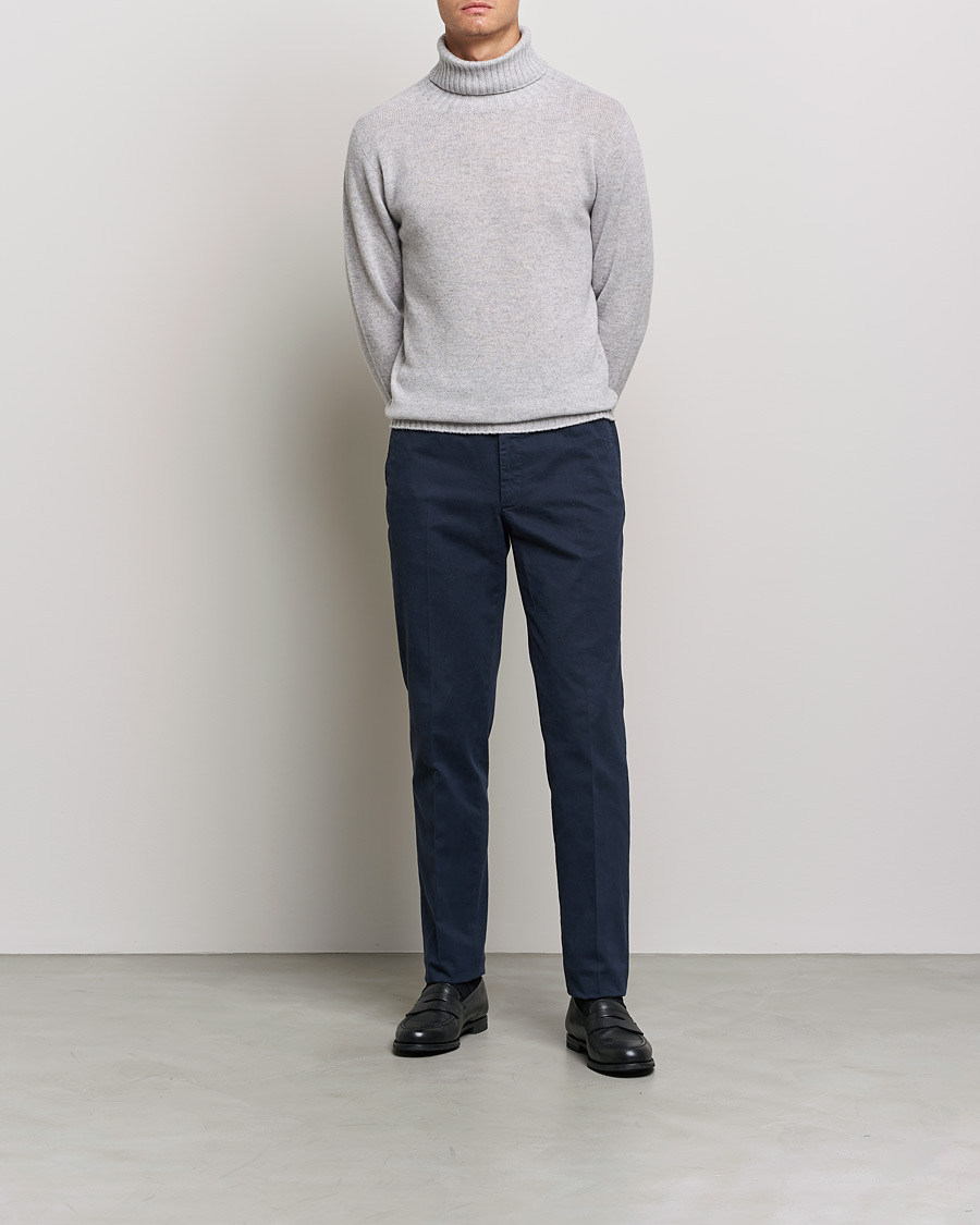 Men | Sweaters & Knitwear | Altea | Wool/Cashmere Turtleneck Sweater Light Grey