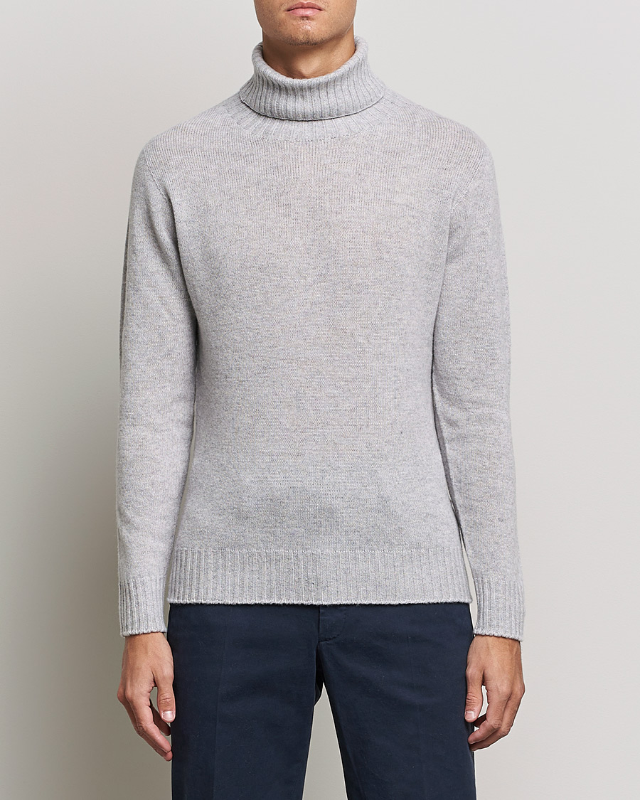 Men | Sweaters & Knitwear | Altea | Wool/Cashmere Turtleneck Sweater Light Grey
