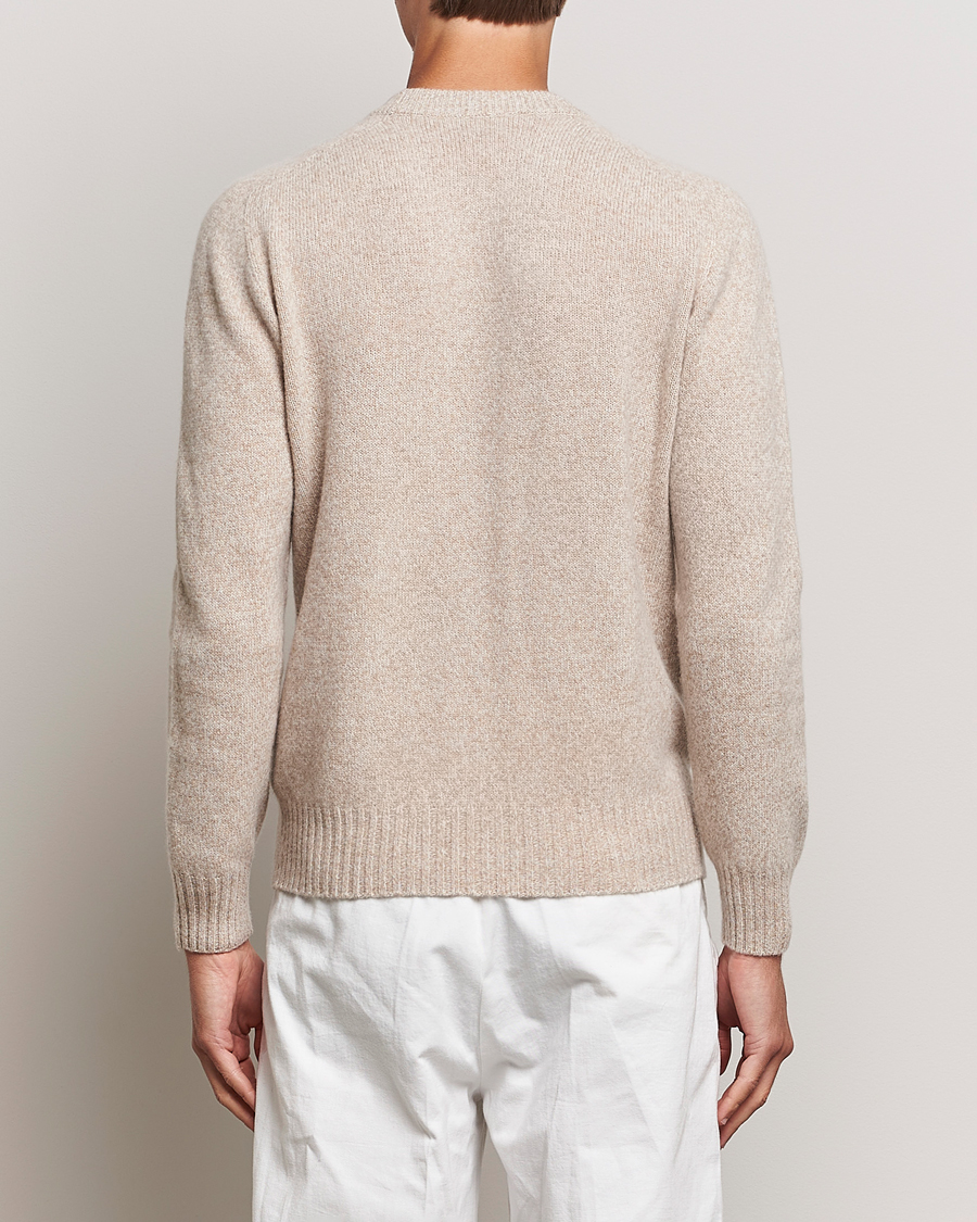 Men | Sweaters & Knitwear | Altea | Wool/Cashmere Crew Neck Pullover Beige Melange