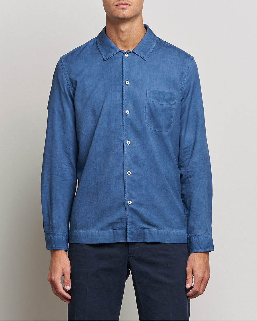 Men | Shirts | Altea | Garment Dyed Shirt Washed Navy
