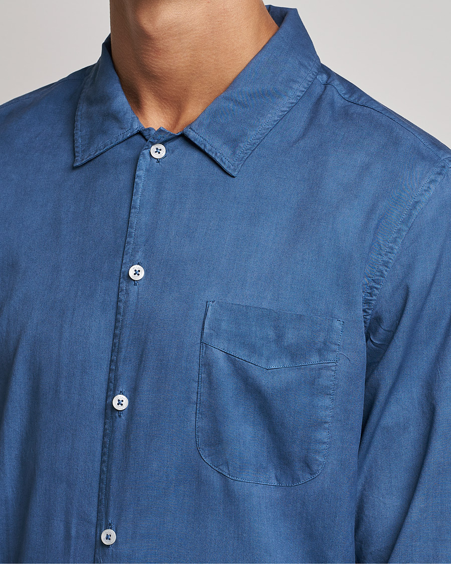 Men | Shirts | Altea | Garment Dyed Shirt Washed Navy