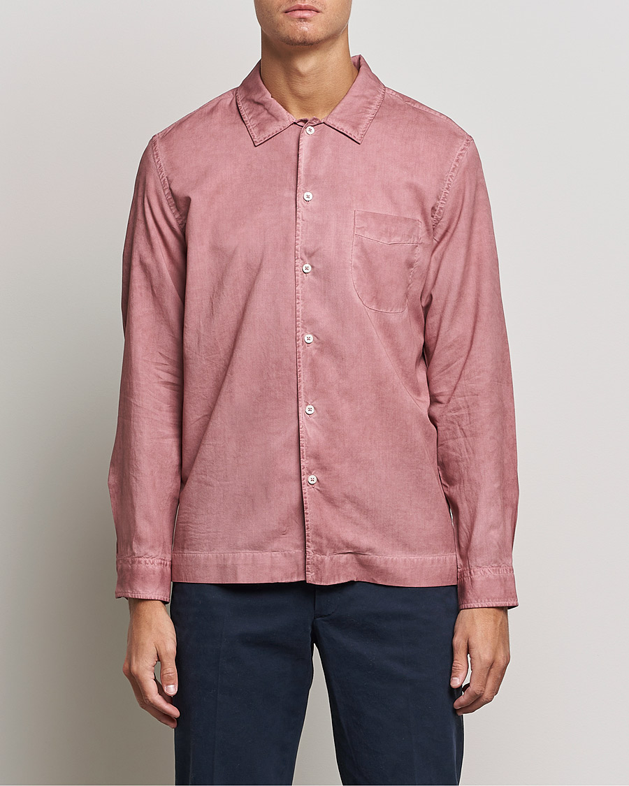 Men |  | Altea | Garment Dyed Shirt Antique Pink