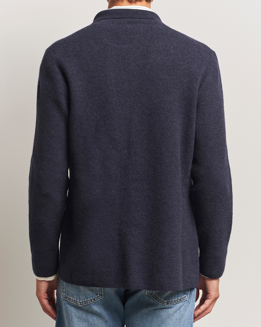 Men | Sweaters & Knitwear | Altea | Soft Wool Knitted Blazer Navy