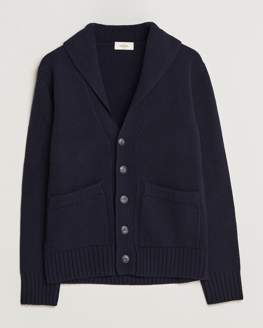 Men | Sweaters & Knitwear | Altea | Shawl Collar Cardigan Navy