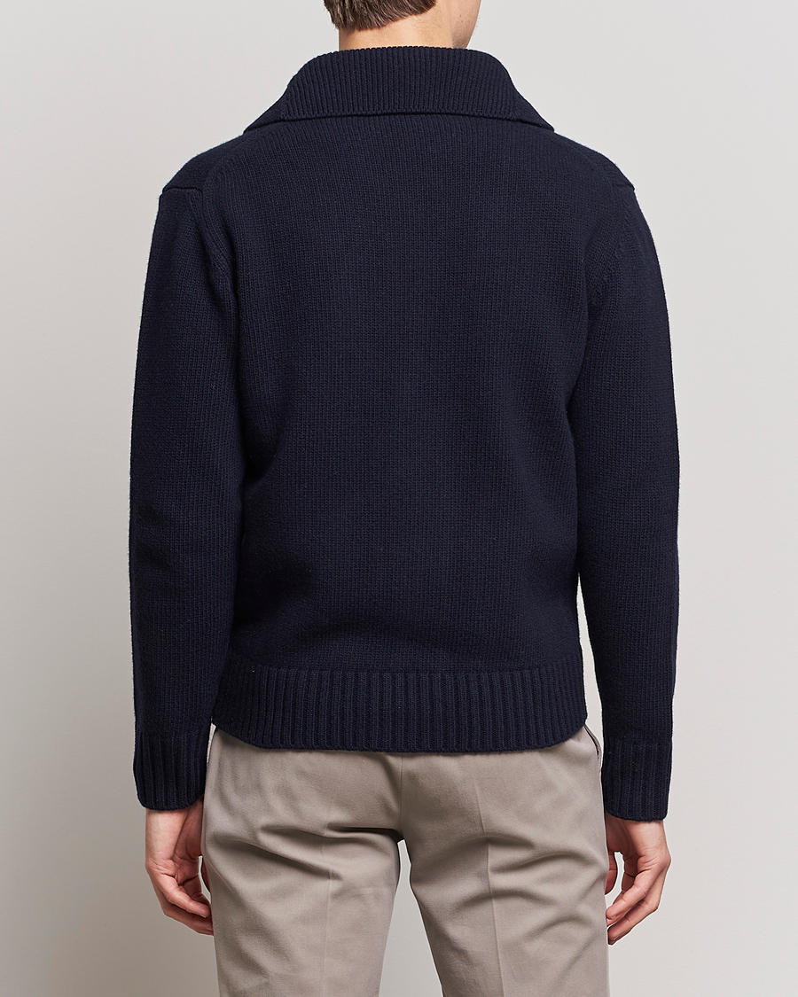 Men | Sweaters & Knitwear | Altea | Shawl Collar Cardigan Navy