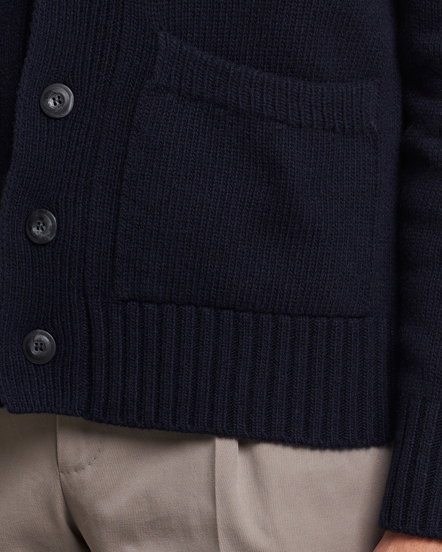Men | Sweaters & Knitwear | Altea | Shawl Collar Cardigan Navy