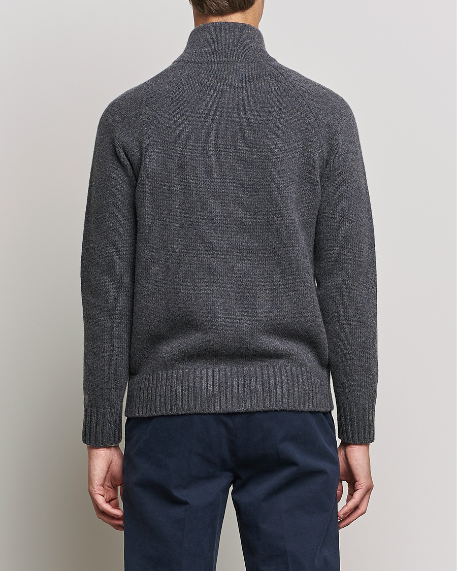 Men | Sweaters & Knitwear | Altea | Wool Zip Jacket Grey Melange