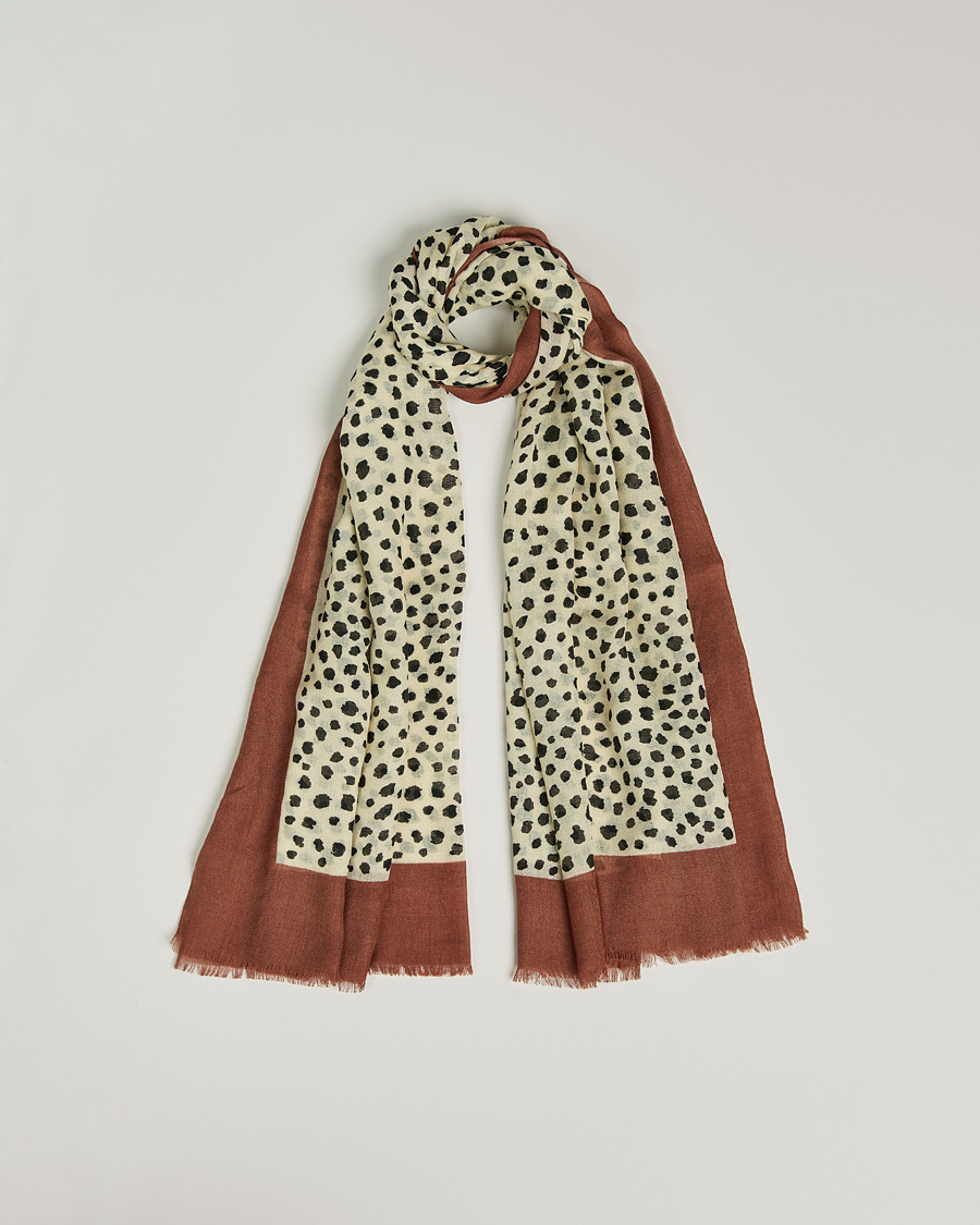 Men | Altea Dot Print Wool Scarf Beige | Altea | Dot Print Wool Scarf Beige