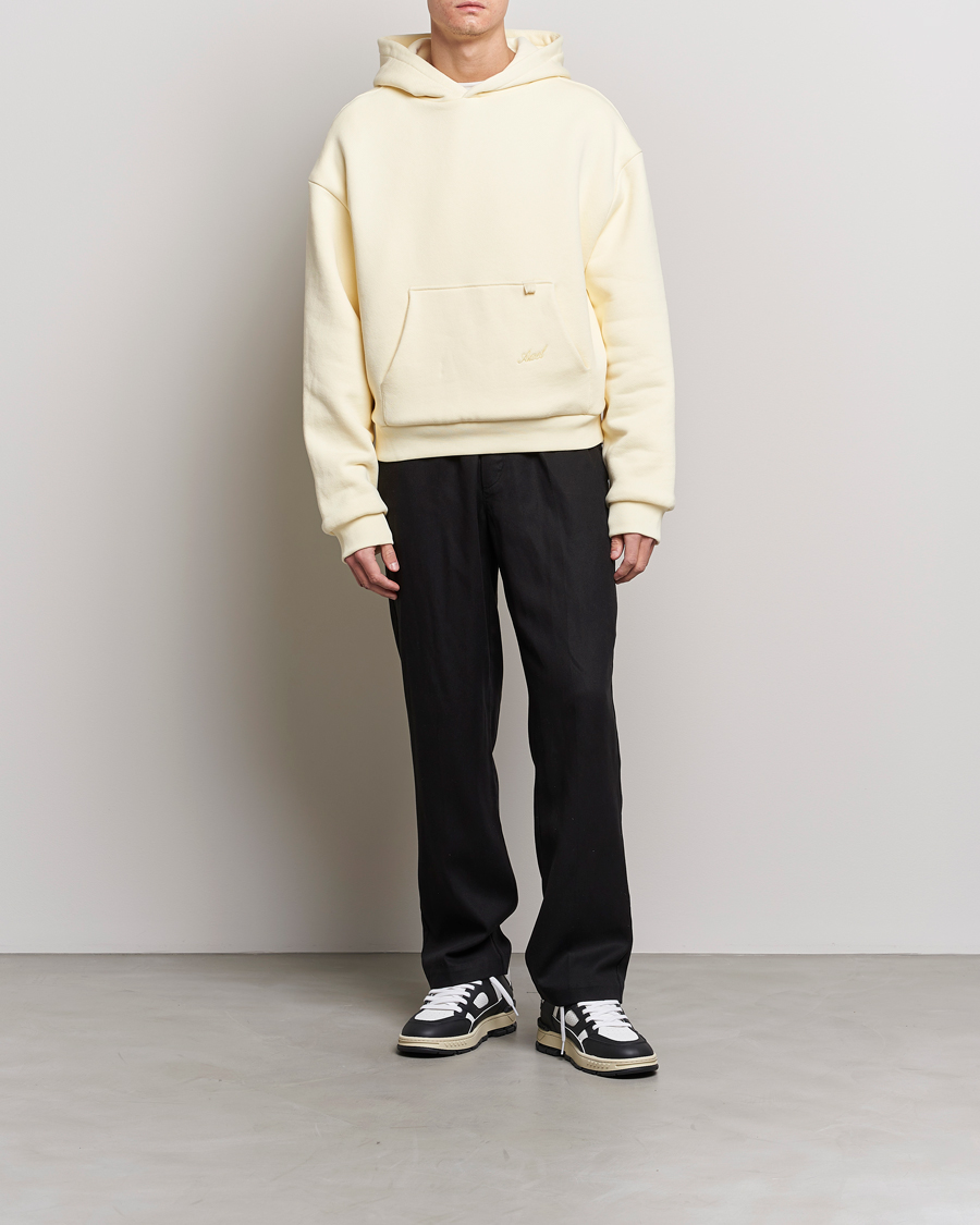 Men | Sweaters & Knitwear | Axel Arigato | Title Hoodie Pale Yellow