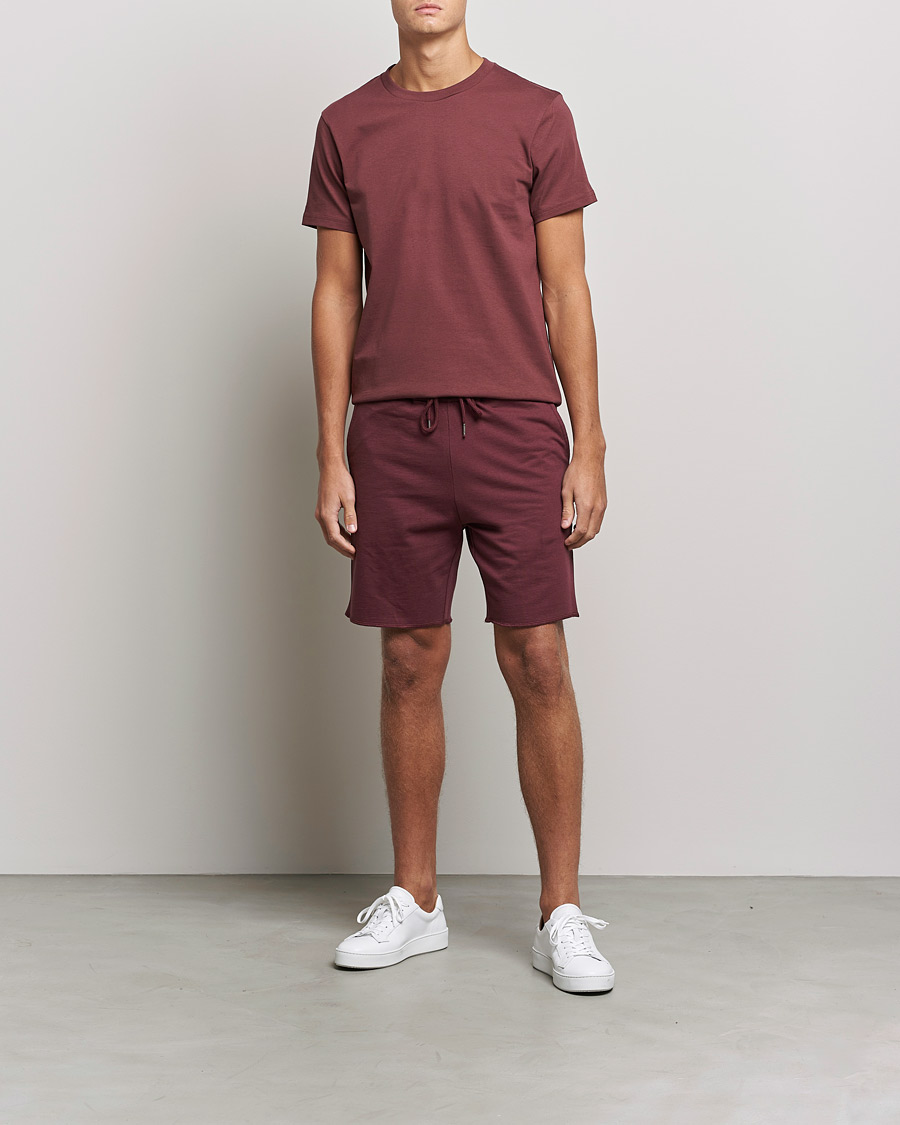 Men | T-Shirts | Bread & Boxers | Heavy Cotton Crew Neck T-shirt Burgundy