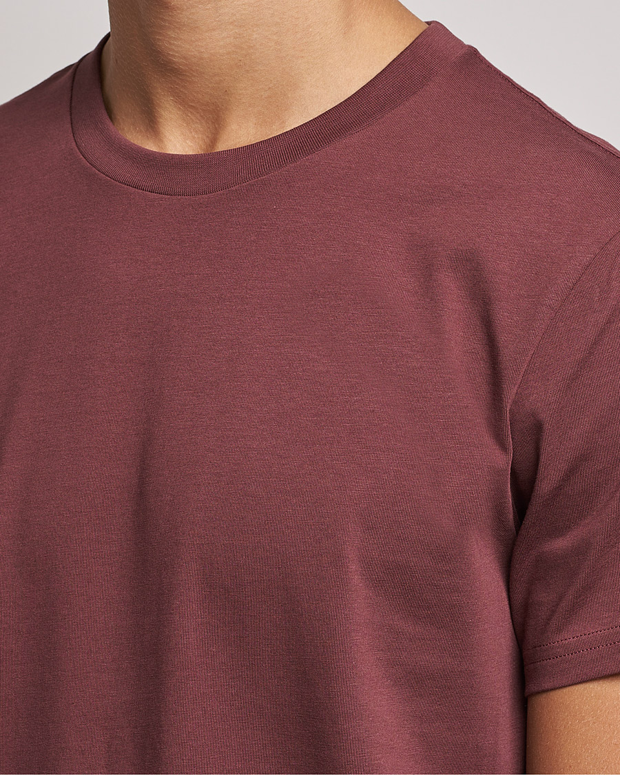 Men | T-Shirts | Bread & Boxers | Heavy Cotton Crew Neck T-shirt Burgundy