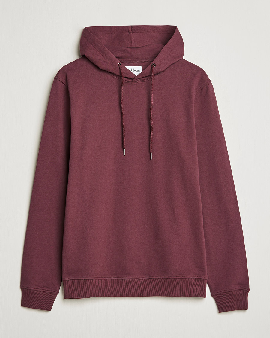 Men | Sweaters & Knitwear | Bread & Boxers | Loungewear Hoodie Burgundy