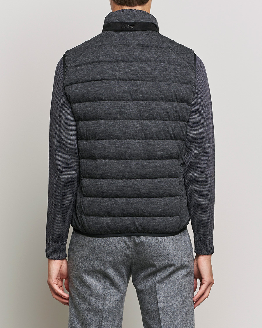 Men | Coats & Jackets | Brioni | Cashmere/Wool Jersey Vest Dark Grey Melange