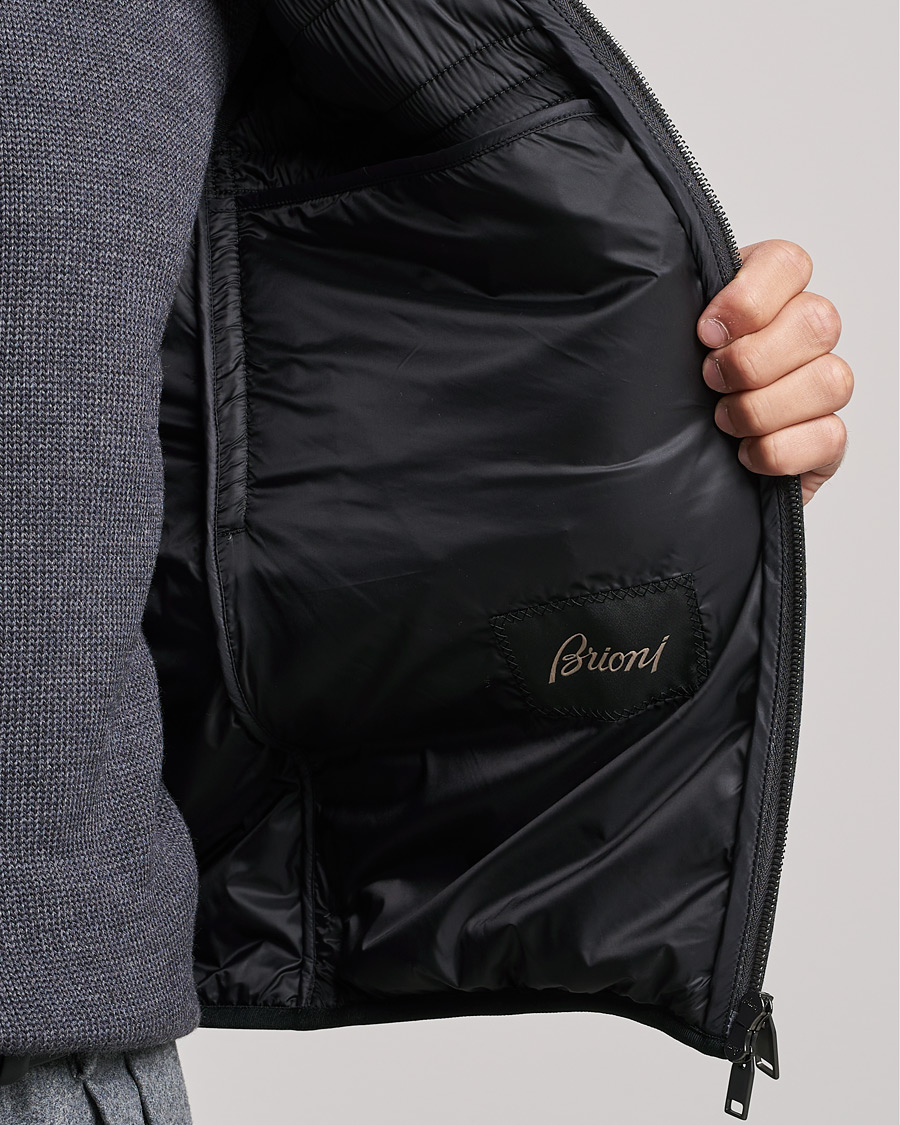 Men | Coats & Jackets | Brioni | Cashmere/Wool Jersey Vest Dark Grey Melange