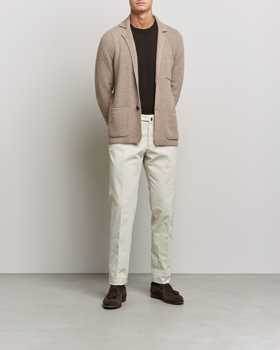 Men | Blazers | Brioni | Pure Cashmere Knitted Blazer Beige