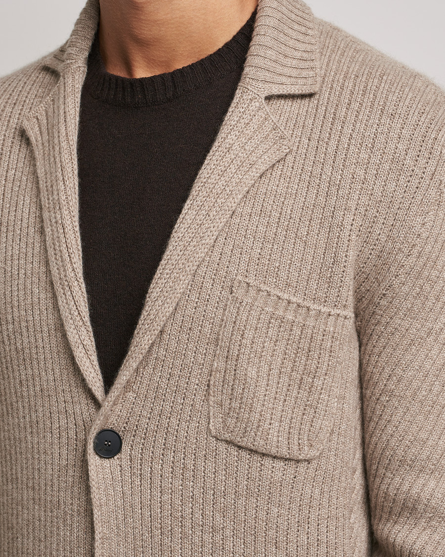 Men | Blazers | Brioni | Pure Cashmere Knitted Blazer Beige