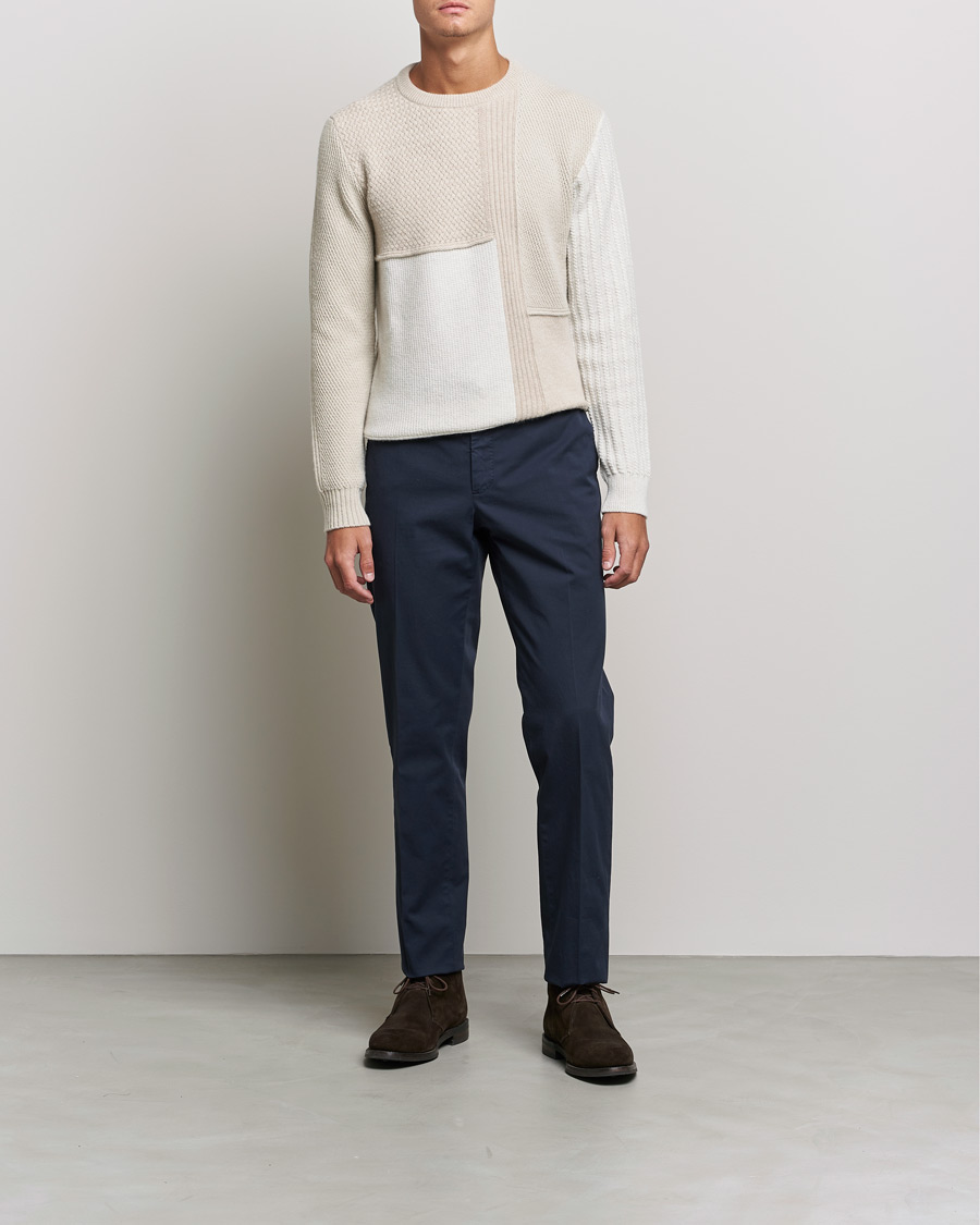 Men | Brioni | Brioni | Wool/Cashmere Patchwork Sweater Beige