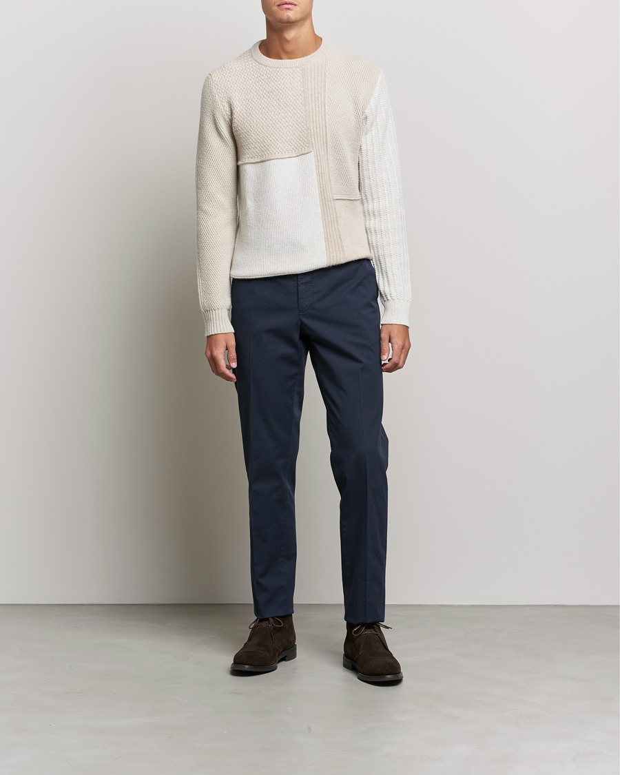 Men | Sweaters & Knitwear | Brioni | Wool/Cashmere Patchwork Sweater Beige