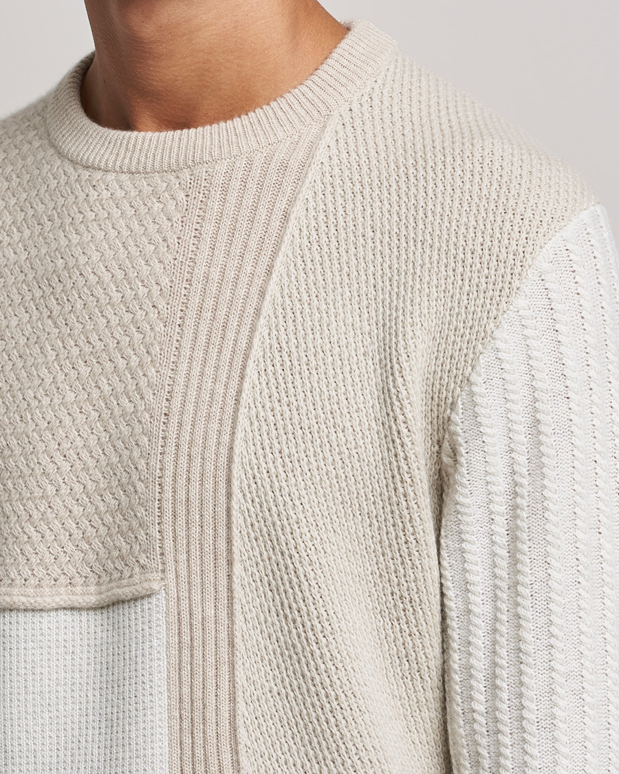 Men | Sweaters & Knitwear | Brioni | Wool/Cashmere Patchwork Sweater Beige