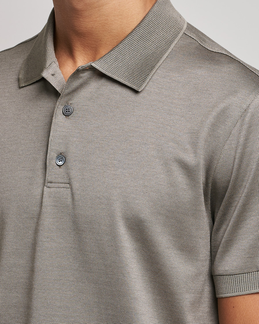 Men | Polo Shirts | Brioni | Cotton/Silk Short Sleeve Polo Beige