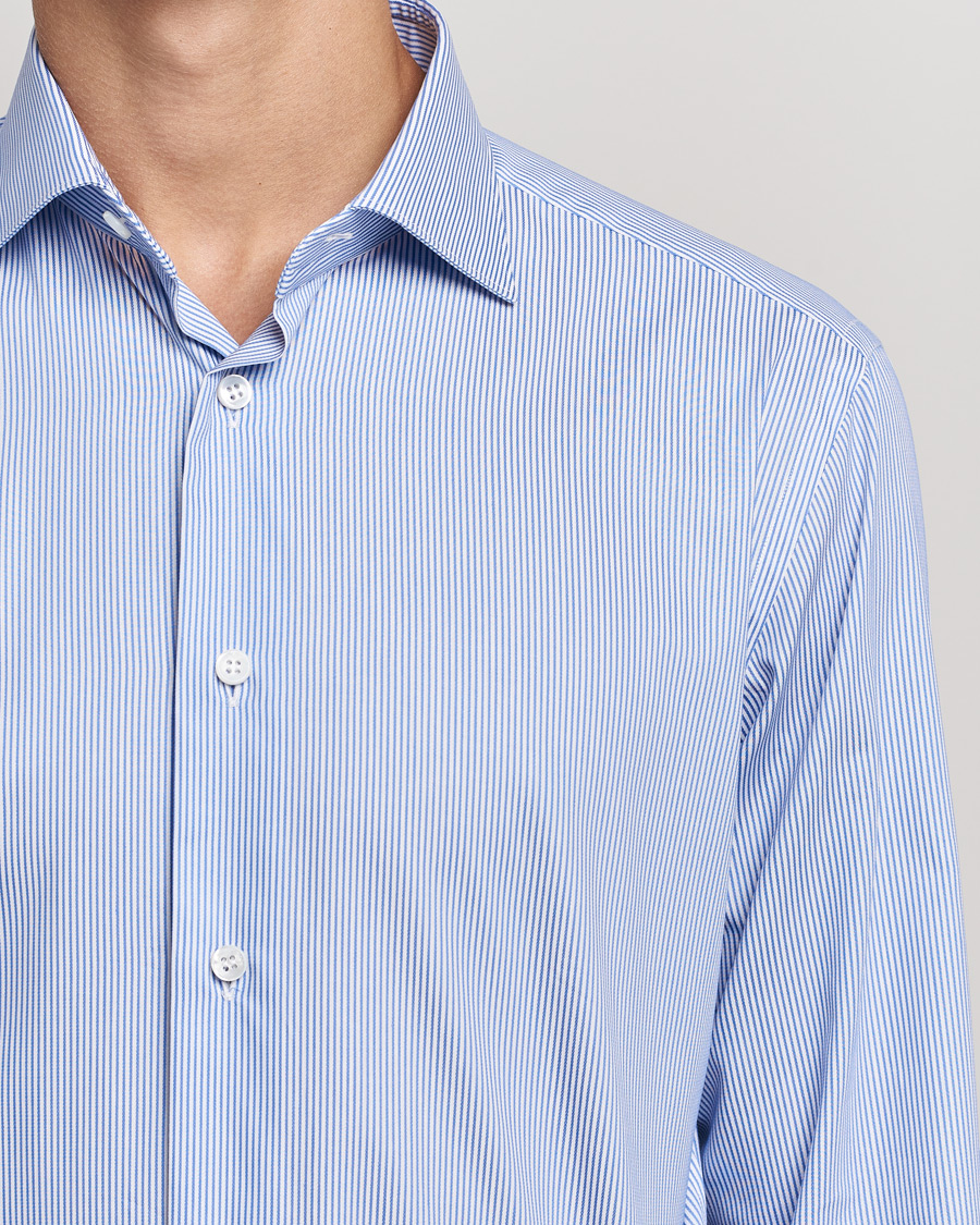 Men | Shirts | Brioni | Slim Fit Dress Shirt Light Blue Stripe