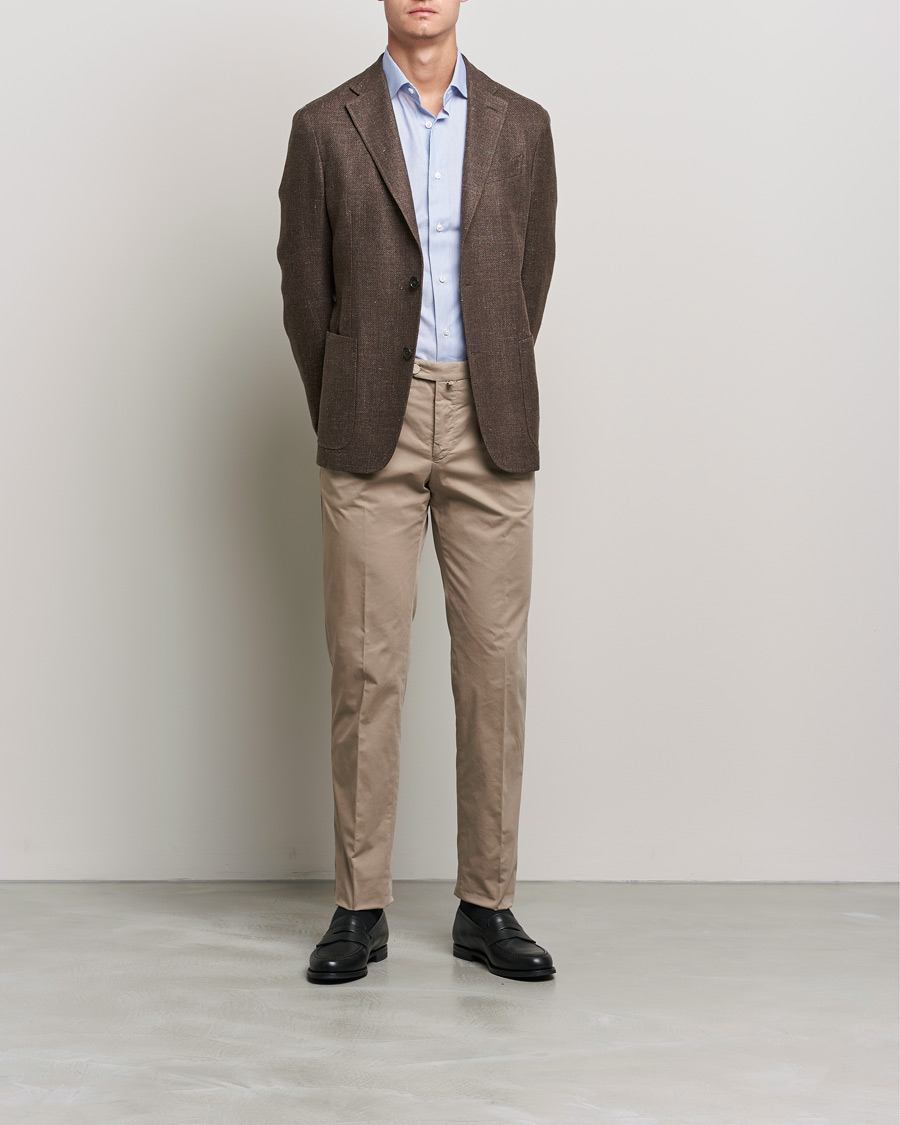 Men | Shirts | Brioni | Slim Fit Dress Shirt Light Blue Stripe