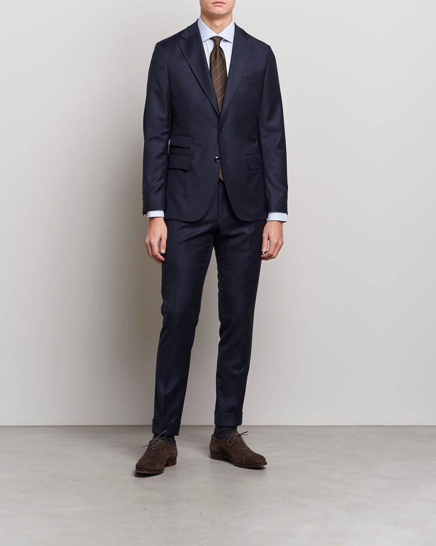 Men | Shirts | Brioni | Slim Fit Dress Shirt Light Blue Check