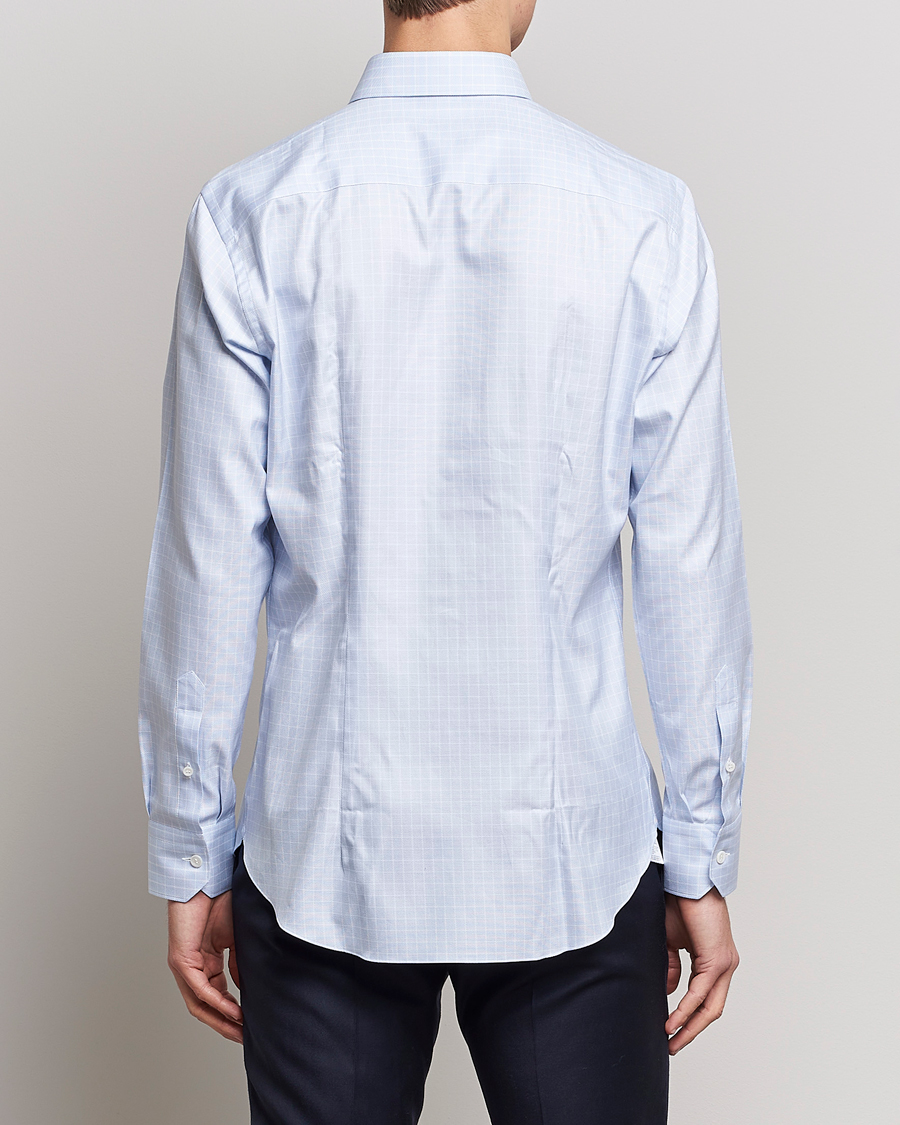Men | Shirts | Brioni | Slim Fit Dress Shirt Light Blue Check