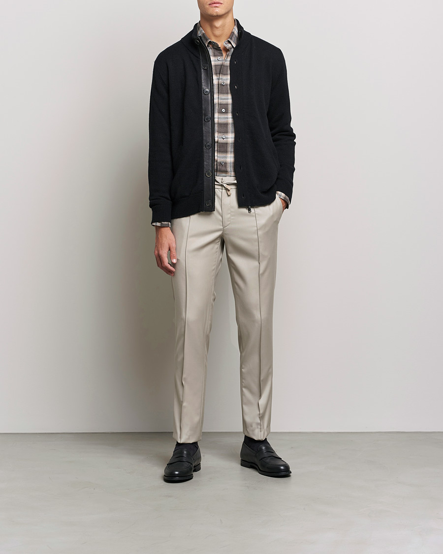 Men | Trousers | Brioni | Wool/Cashmere Drawstring Trousers Beige