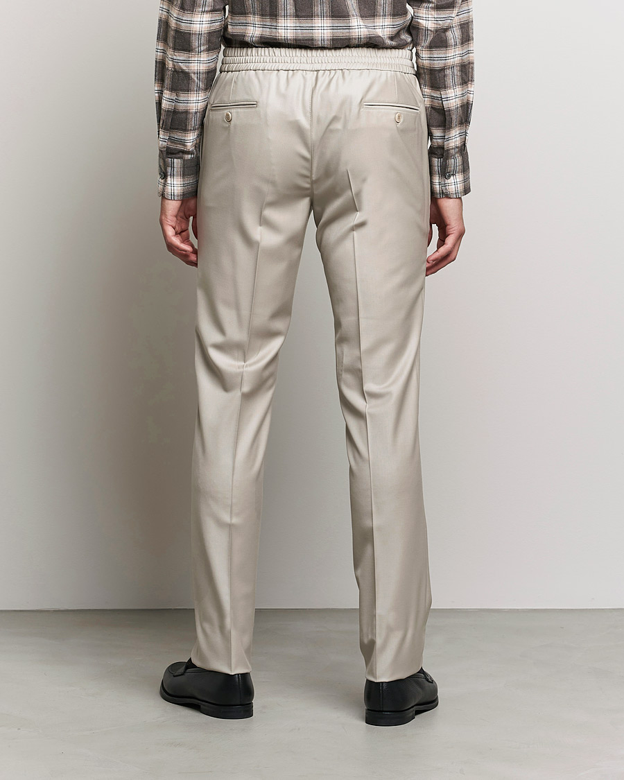 Men | Trousers | Brioni | Wool/Cashmere Drawstring Trousers Beige