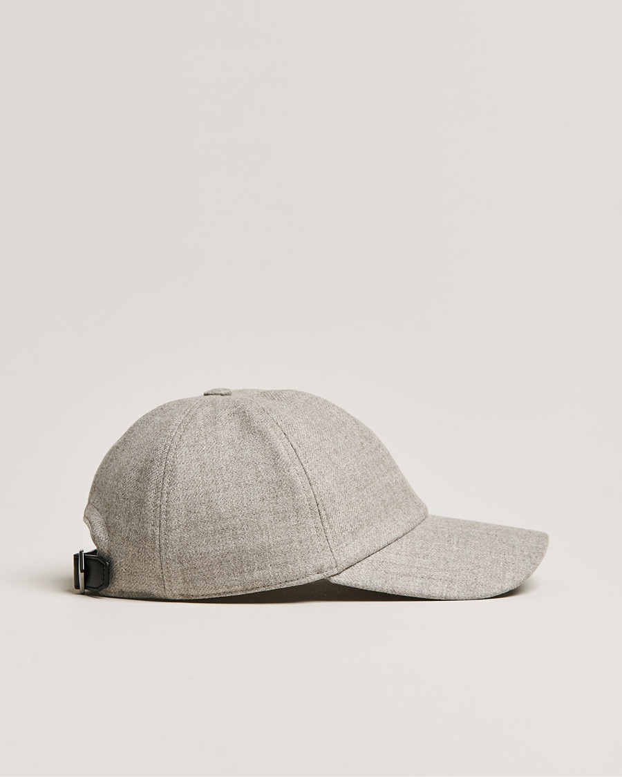 Men | Hats & Caps | Brioni | Cashmere Flannel Baseball Cap Light Grey