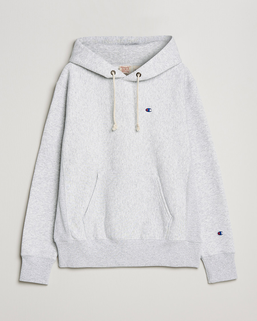 Men | Sweaters & Knitwear | Champion | Reverse Weave Soft Fleece Hood Grey Melange