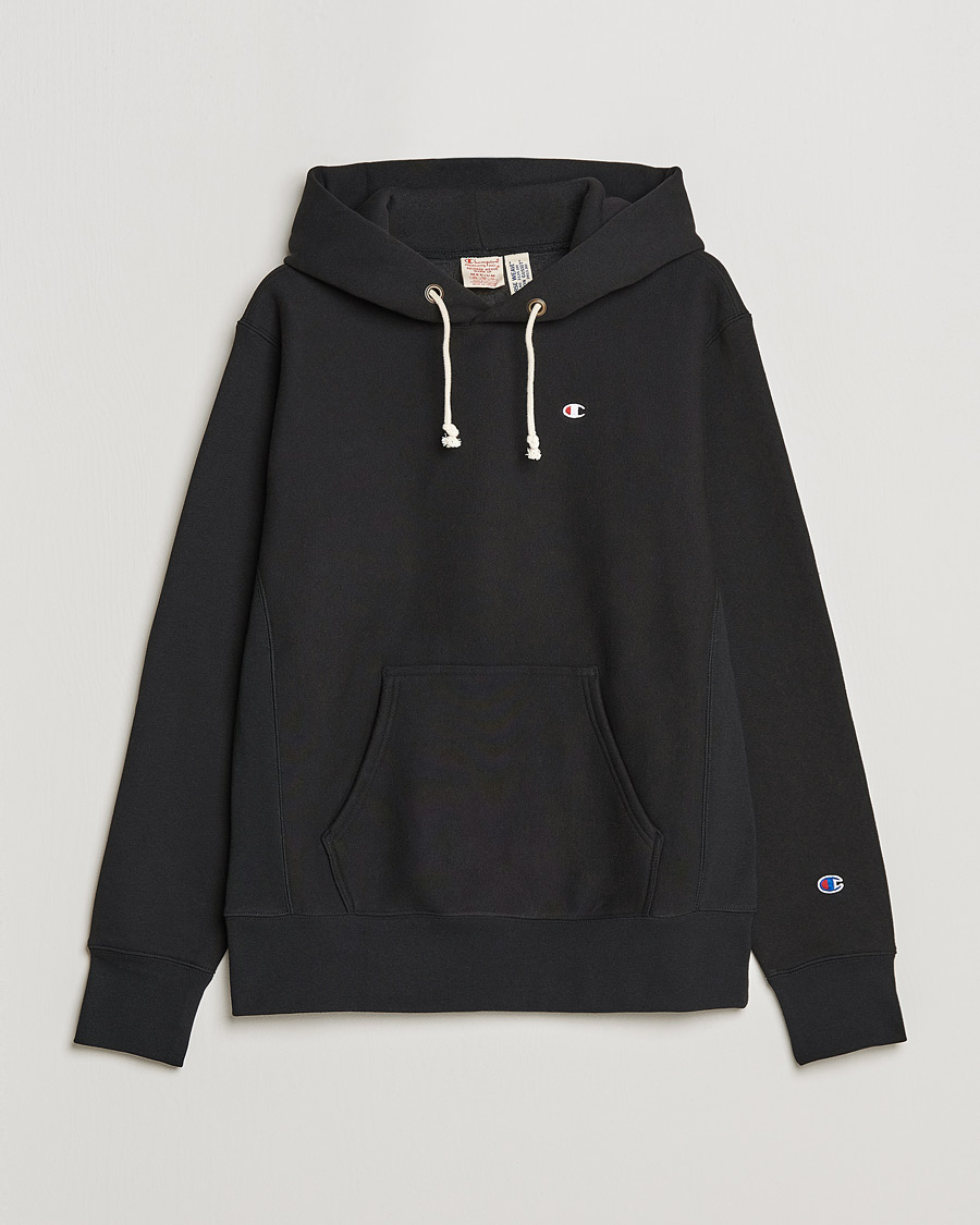 Men | Sweaters & Knitwear | Champion | Reverse Weave Soft Fleece Hood Black