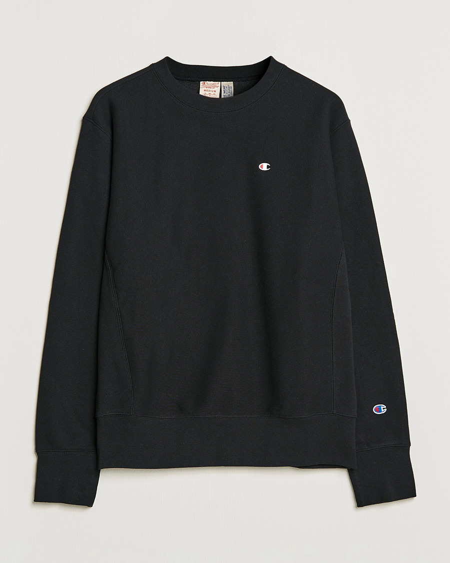 Men | Sweaters & Knitwear | Champion | Reverse Weave Soft Fleece Sweatshirt Black