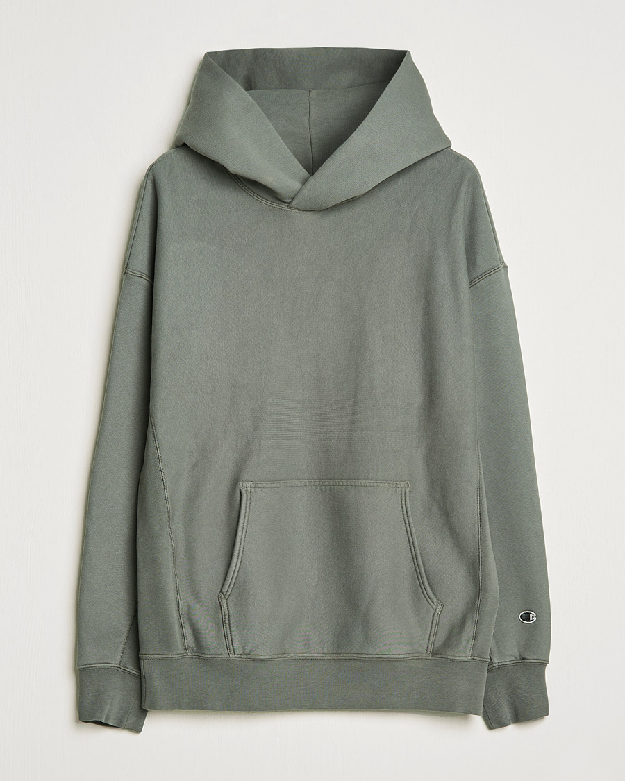 Men | Sweaters & Knitwear | Champion | Heritage Garment Dyed Hood Dark Grey