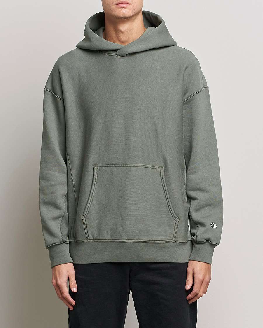 Men | Sweaters & Knitwear | Champion | Heritage Garment Dyed Hood Dark Grey