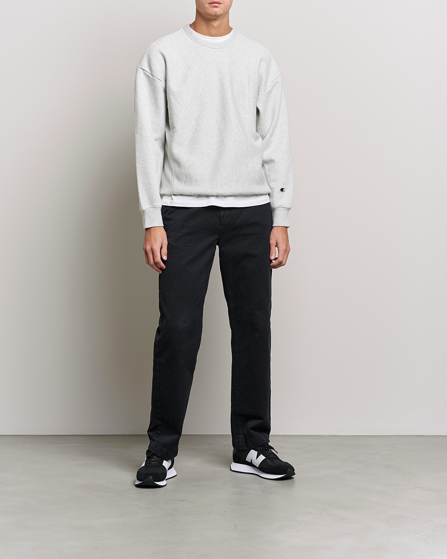 Men | Sweaters & Knitwear | Champion | Heritage Garment Dyed Sweatshirt Grey Melange