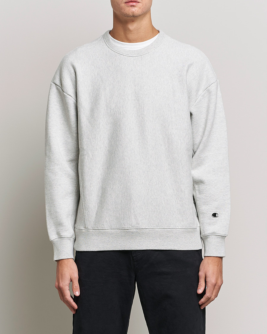 Men | Sweaters & Knitwear | Champion | Heritage Garment Dyed Sweatshirt Grey Melange