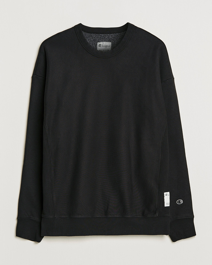 Men | Sweaters & Knitwear | Champion | Heritage Garment Dyed Sweatshirt Black