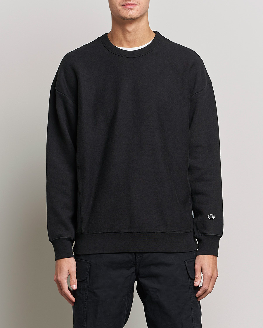 Men | Sweaters & Knitwear | Champion | Heritage Garment Dyed Sweatshirt Black