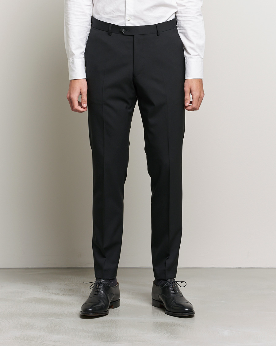 Men | Oscar Jacobson | Oscar Jacobson | Denz Super 120's Wool Trousers Black