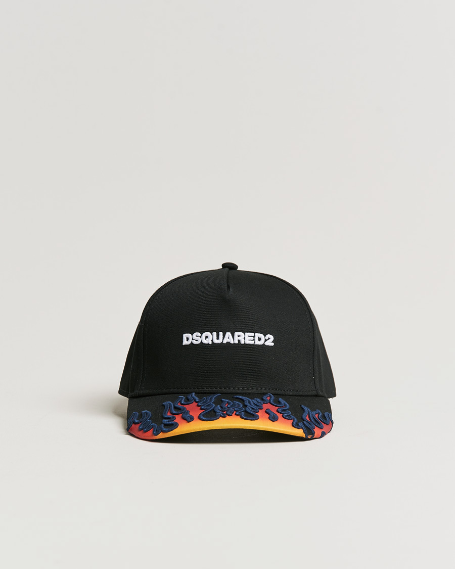 Men | Dsquared2 Flames Baseball Cap Black | Dsquared2 | Flames Baseball Cap Black