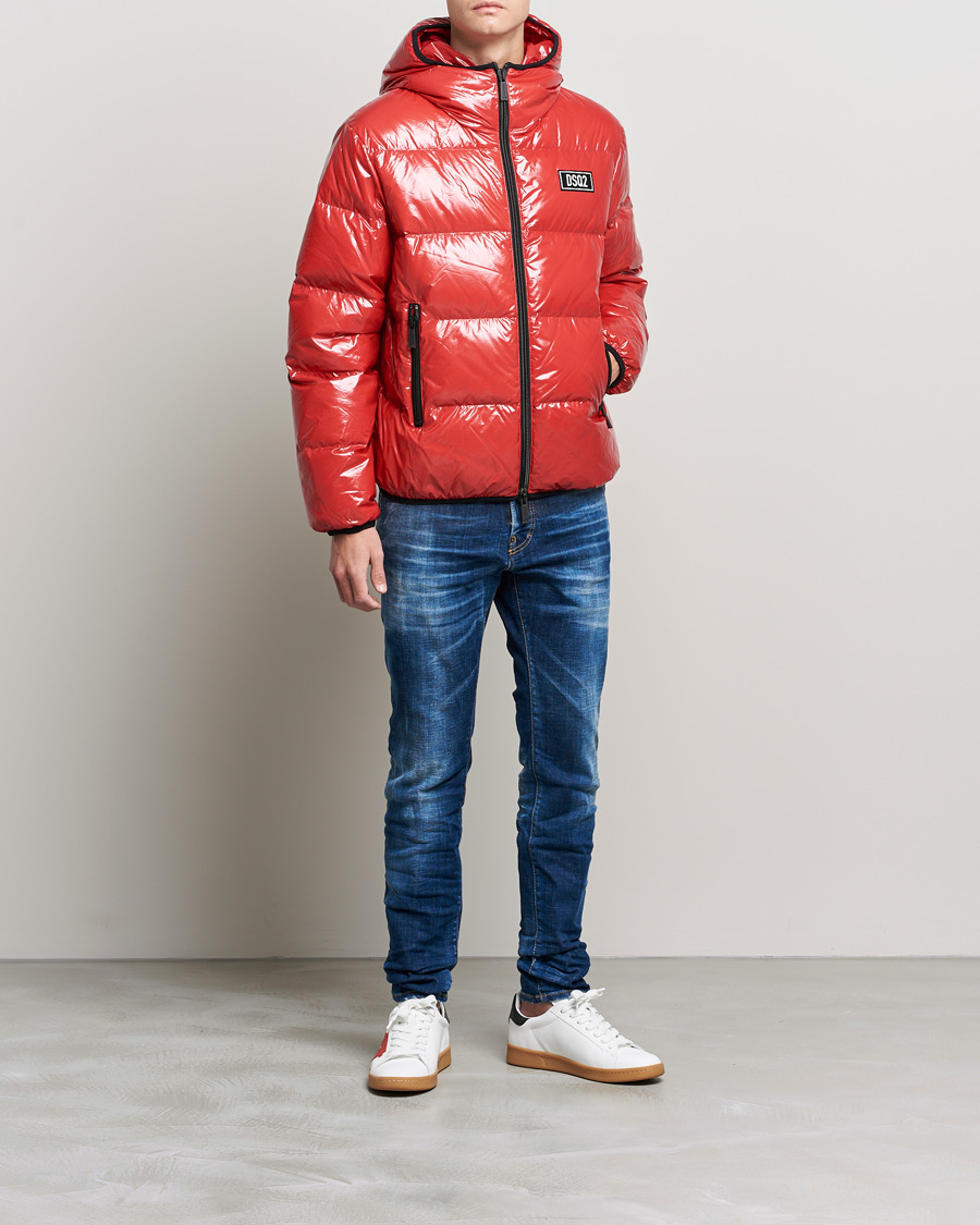 Dsquared2 Nylon Down Puffer Red at CareOfCarl.com